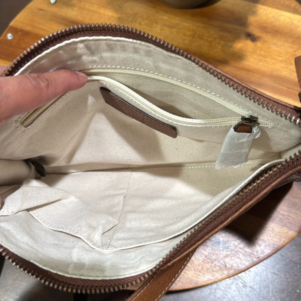 FRYE Charlene Embroidered Crossbody Bag in Cognac - Picture 9 of 12